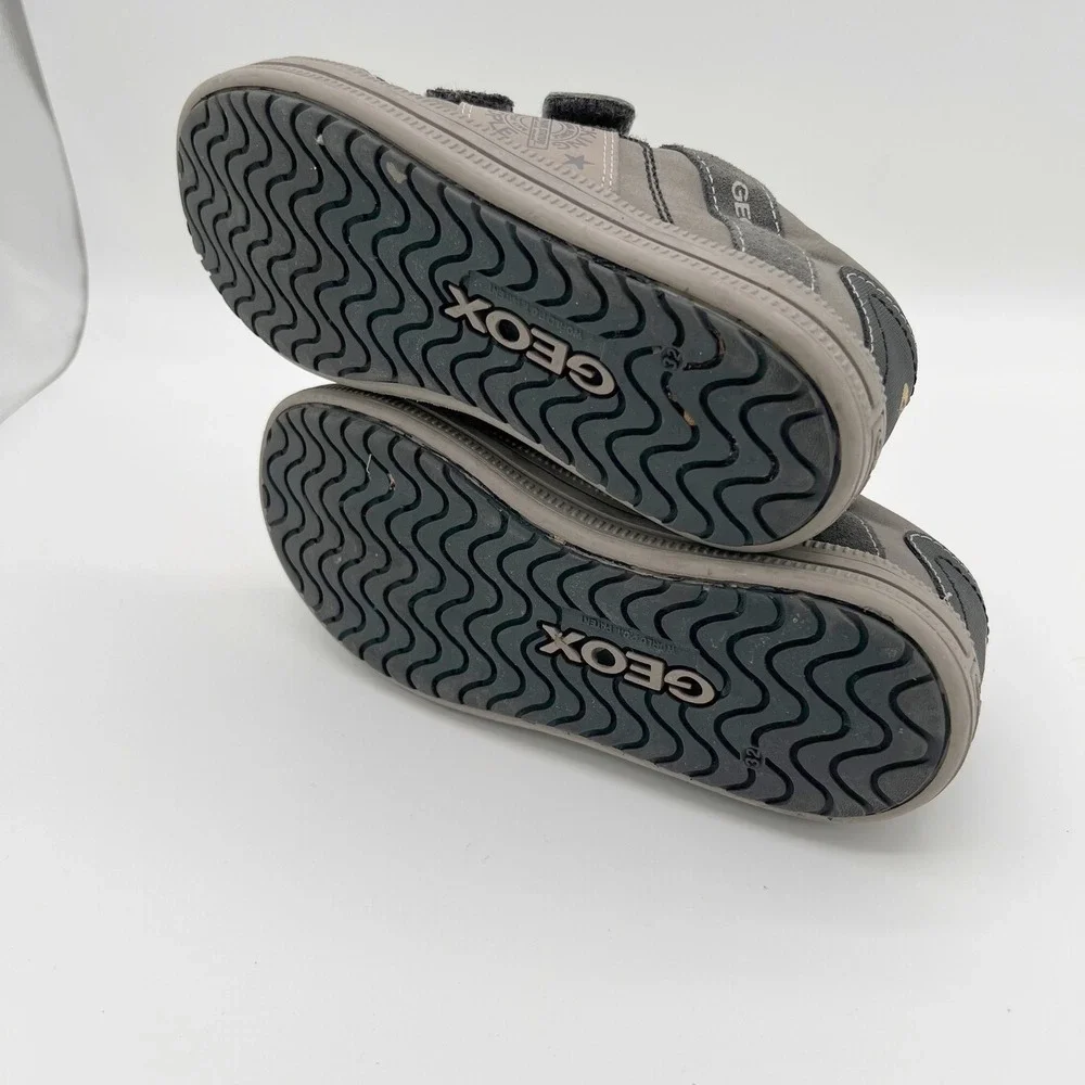 Geox Kids Gray‎ Yellow Adjustable Strap Sneakers Shoes Size US 1 Athletic Comfot - Picture 6 of 8